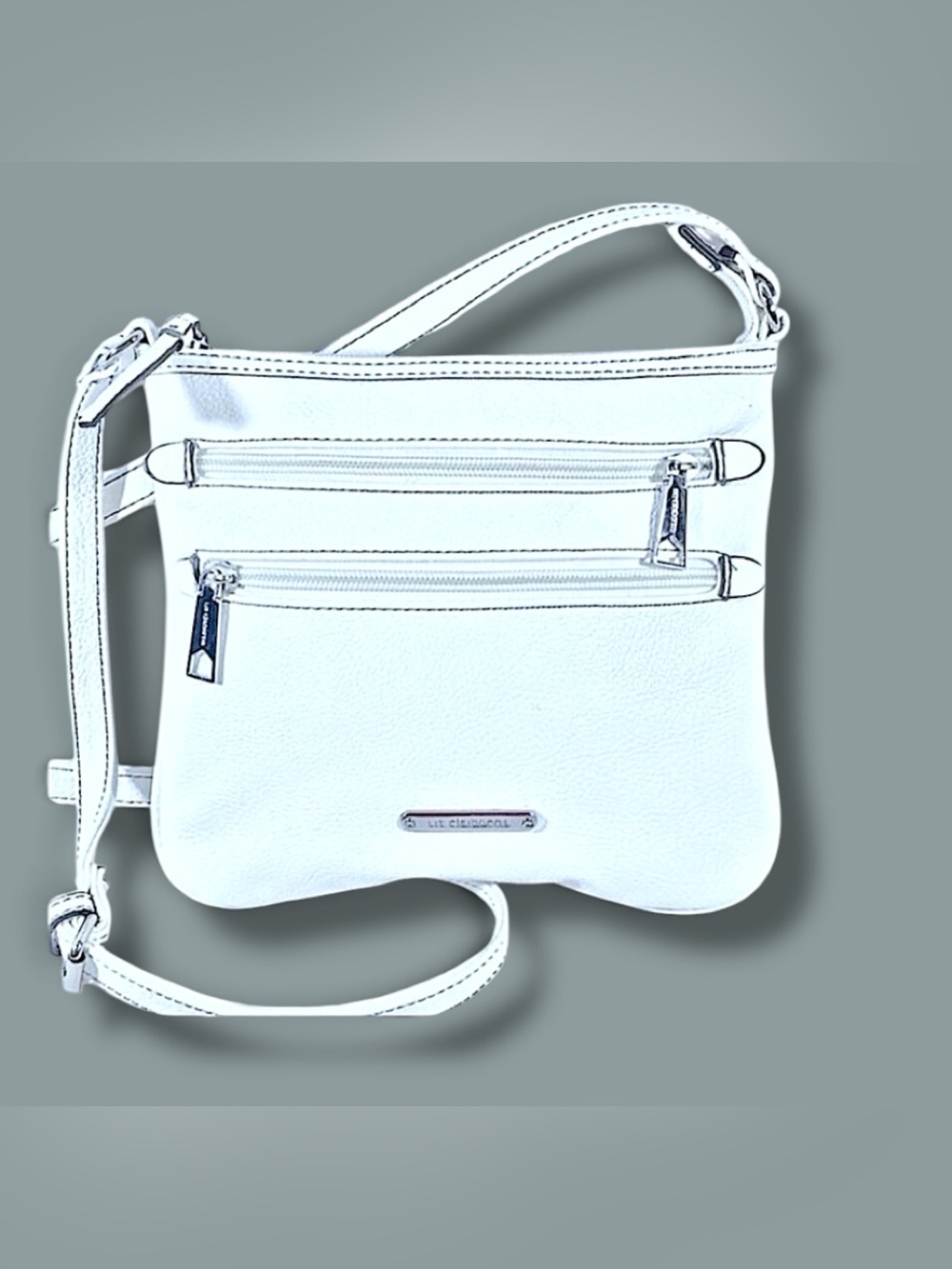 LIZ CLAIBORNE White leather crossbody bag NWOT